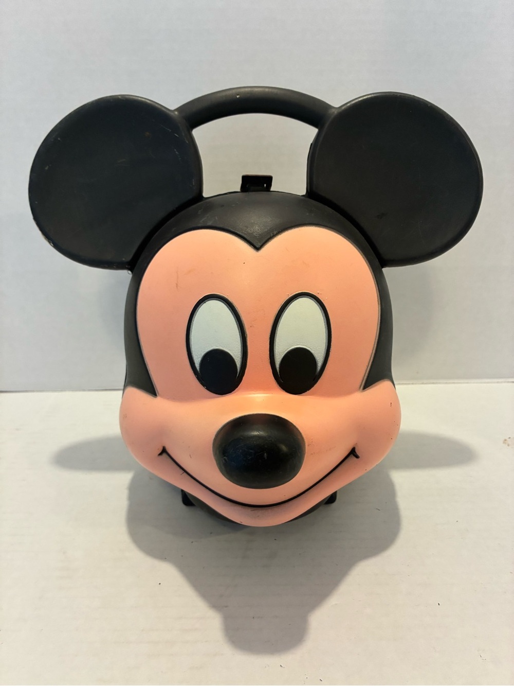 Aladdin Mickey Mouse Head Shaped Plastic Lunch Box Disney Vintage USA Made